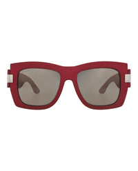 Gucci Gucci Womens Square/Rectangle Red Red Grey Fashion Designer Eyewear