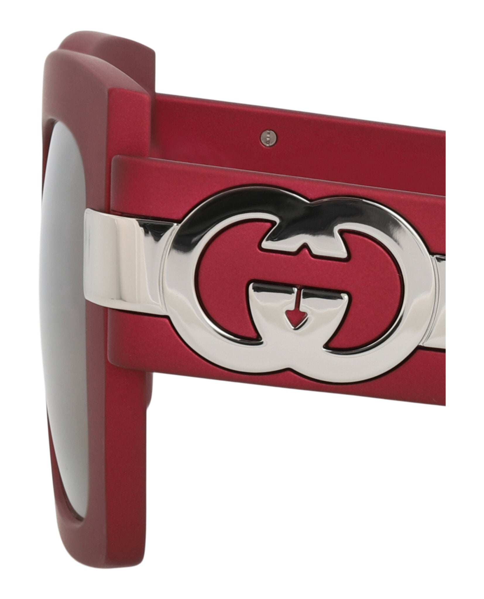Gucci Gucci Womens Square/Rectangle Red Red Grey Fashion Designer Eyewear