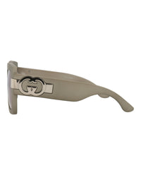 Gucci Gucci Womens Square/Rectangle Grey Grey Red Fashion Designer Eyewear