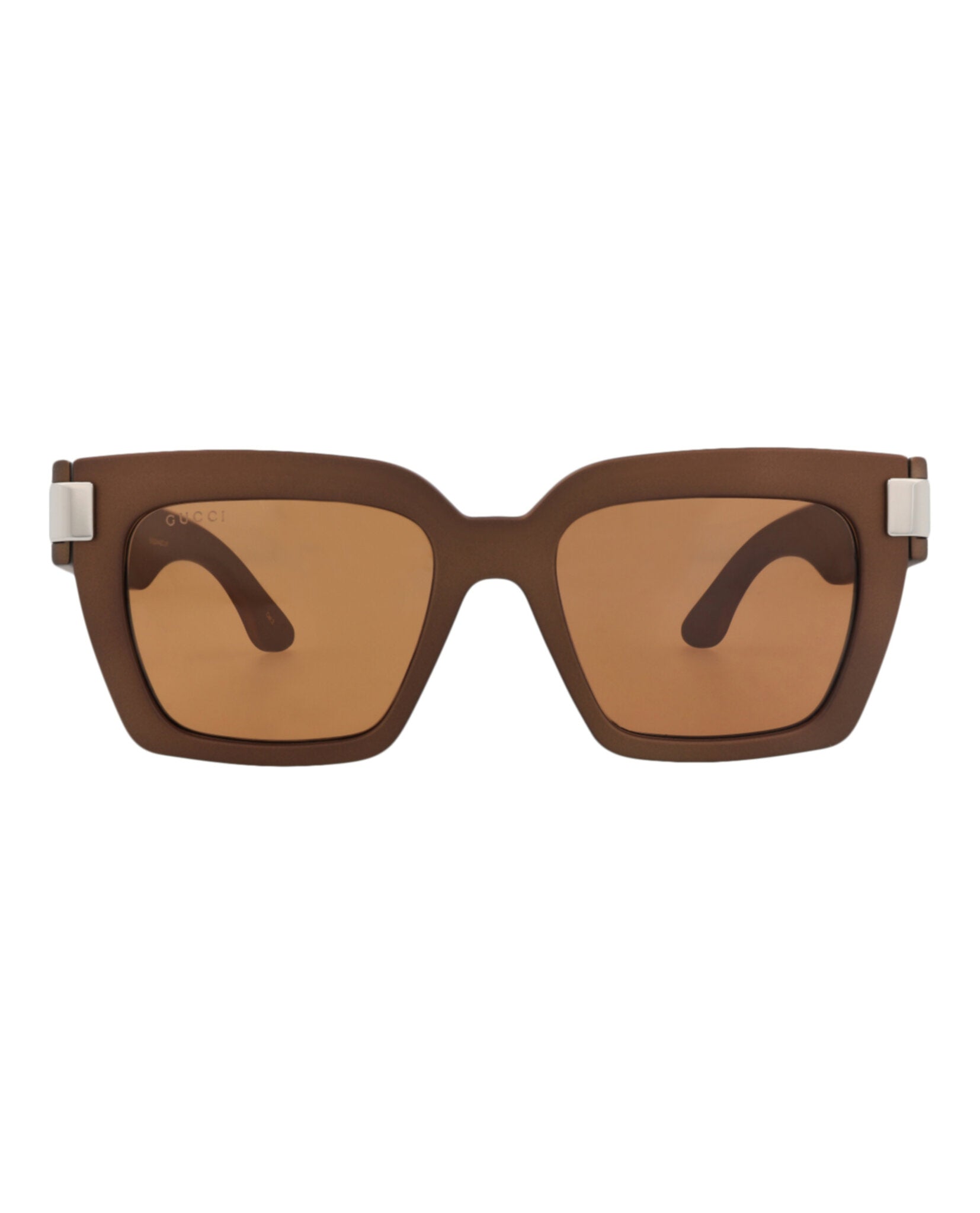 Gucci Womens Square/Rectangle Brown Brown Brown Fashion Designer Eyewear