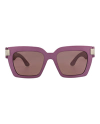 Gucci Gucci Womens Square/Rectangle Violet Violet Brown Fashion Designer Eyewear