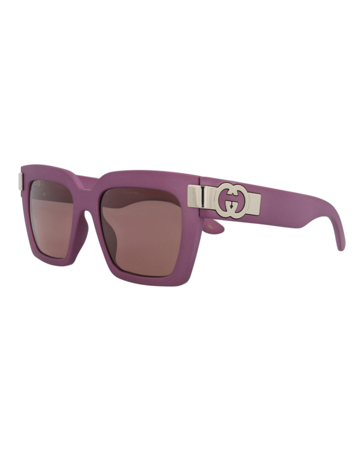 Gucci Gucci Womens Square/Rectangle Violet Violet Brown Fashion Designer Eyewear