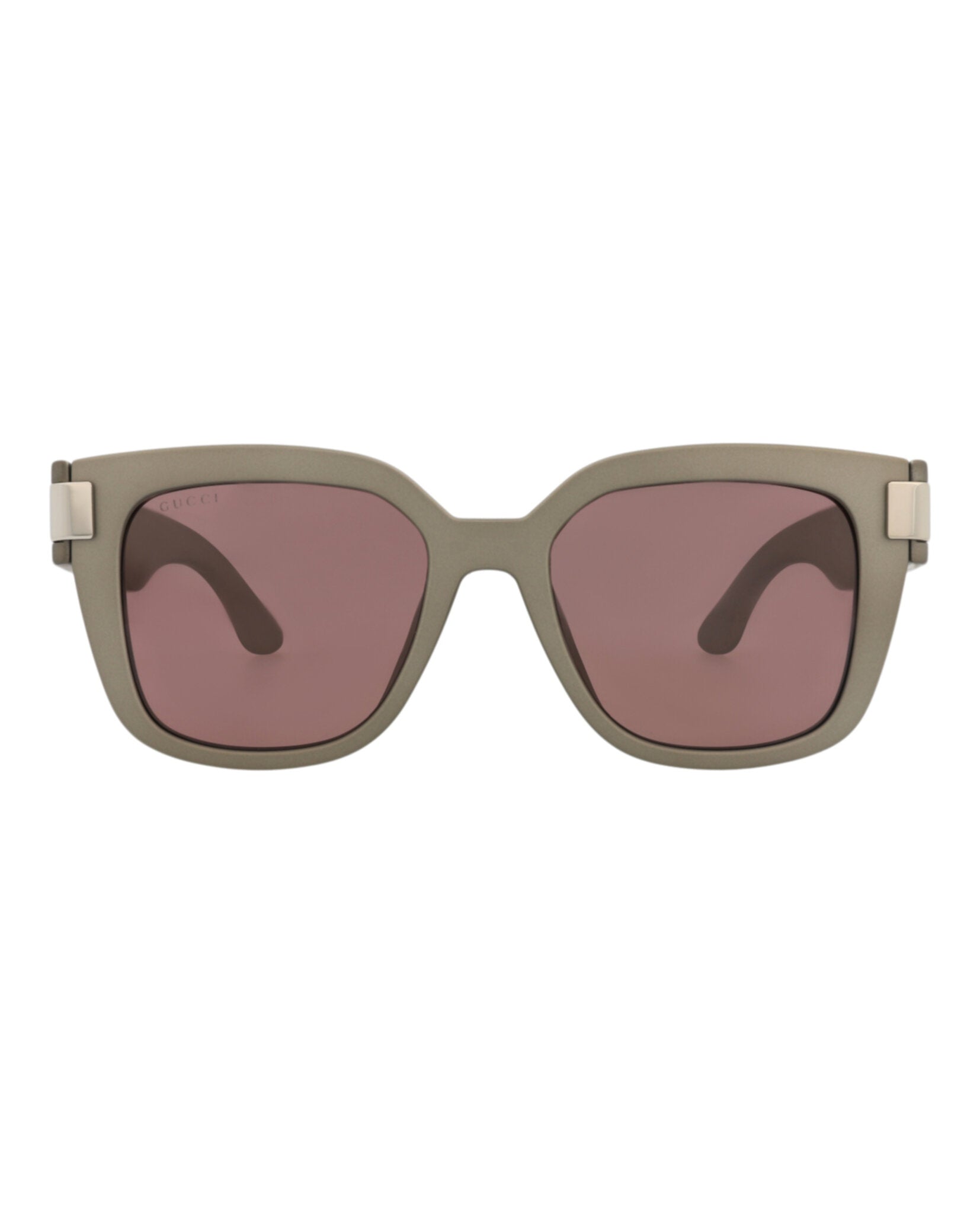 Gucci Womens Square/Rectangle Grey Grey Brown Fashion Designer Eyewear