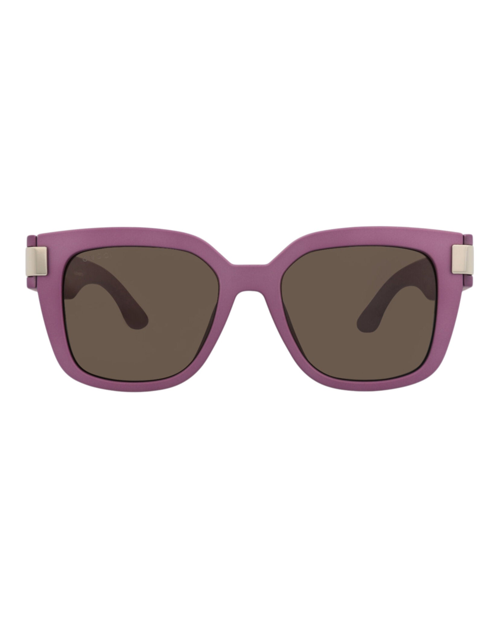 Gucci Womens Square/Rectangle Violet Violet Brown Fashion Designer Eyewear