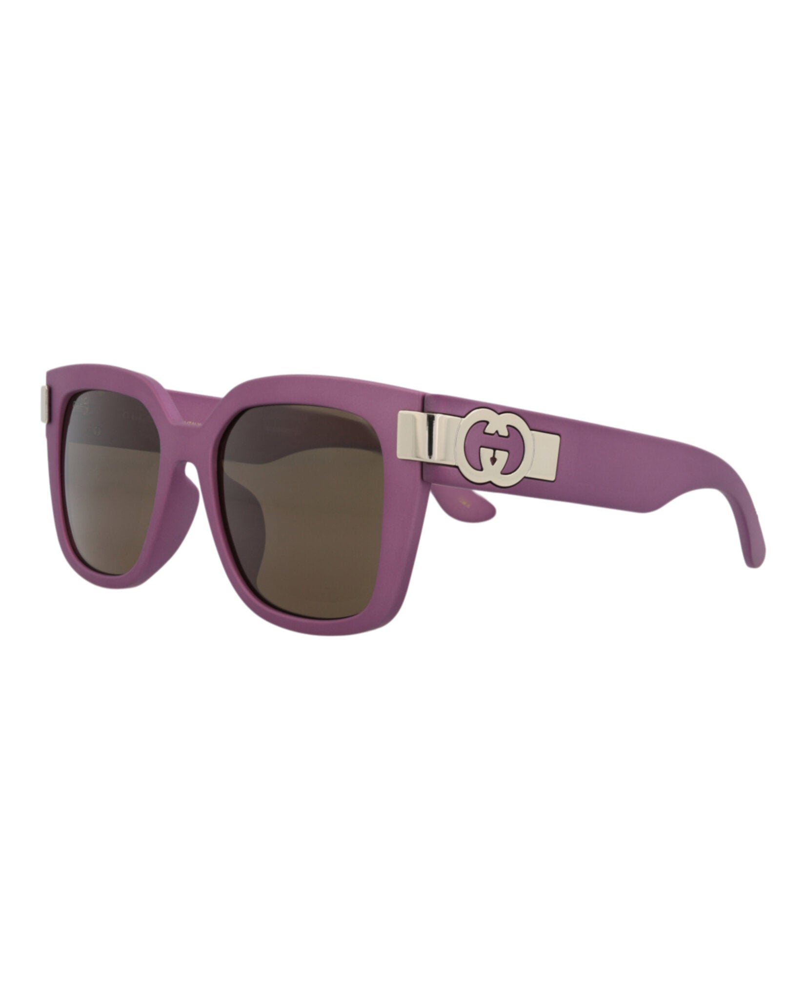 Gucci Womens Square/Rectangle Violet Violet Brown Fashion Designer Eyewear