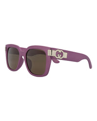 Gucci Womens Square/Rectangle Violet Violet Brown Fashion Designer Eyewear