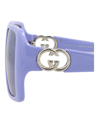 Gucci Womens Square/Rectangle Violet Violet Violet Fashion Designer Eyewear