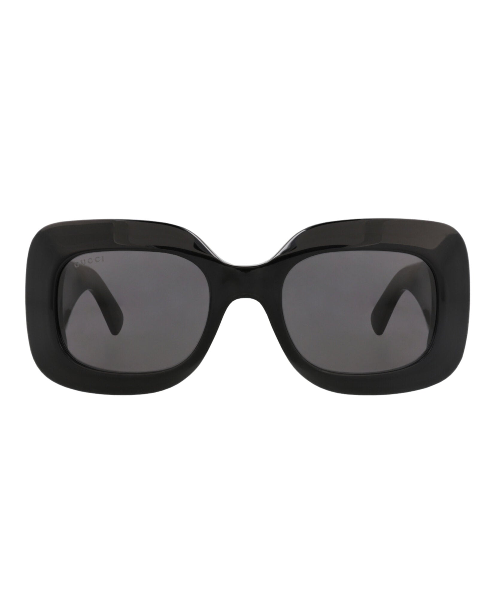Gucci Womens Square/Rectangle Black Black Grey Fashion Designer Eyewear