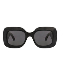 Gucci Womens Square/Rectangle Black Black Grey Fashion Designer Eyewear