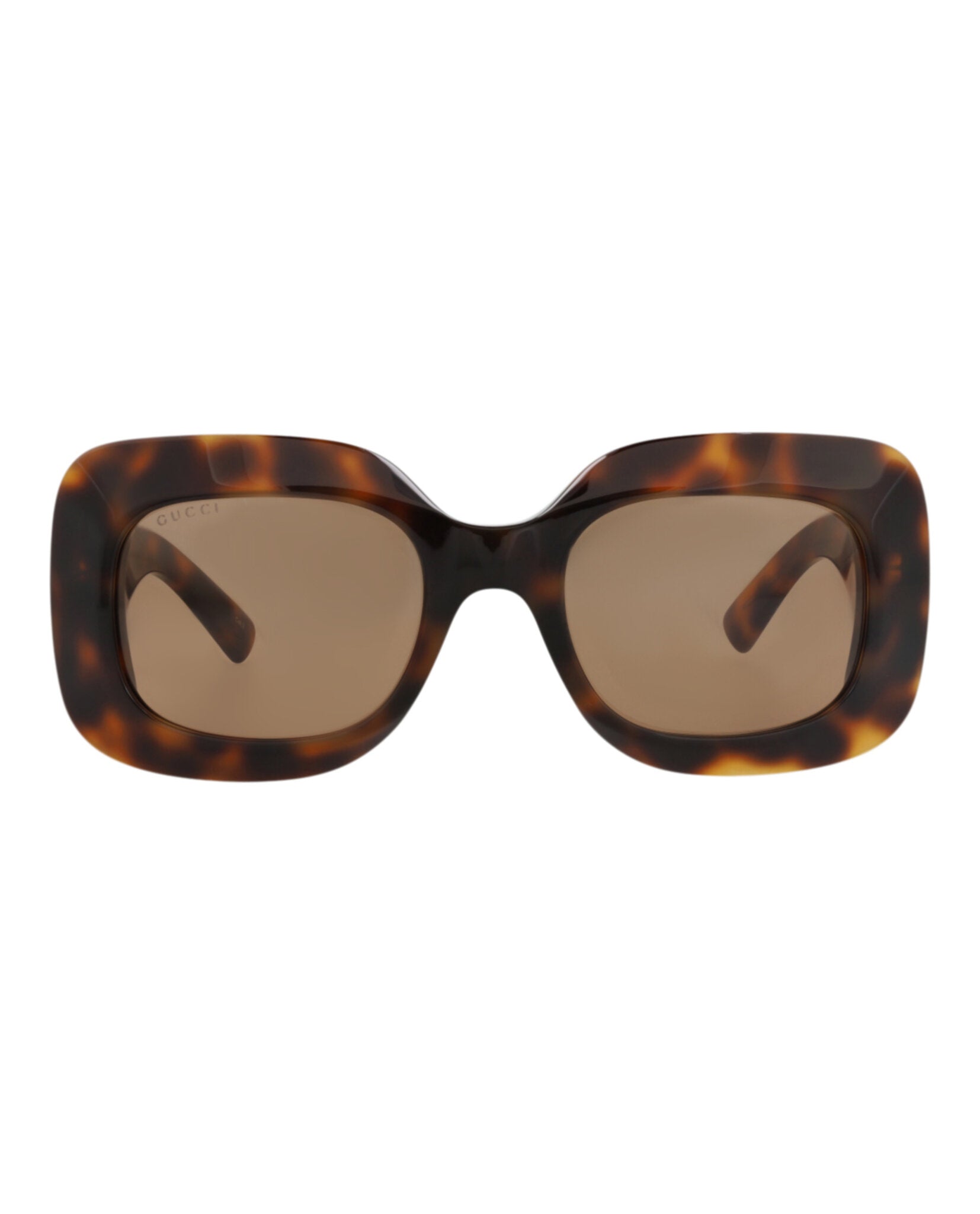 Gucci Womens Square/Rectangle Havana Havana Brown Fashion Designer Eyewear