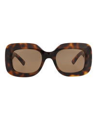 Gucci Womens Square/Rectangle Havana Havana Brown Fashion Designer Eyewear