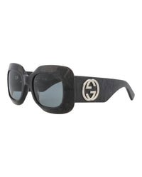 Gucci Gucci Womens Square/Rectangle Black Black Grey Fashion Designer Eyewear