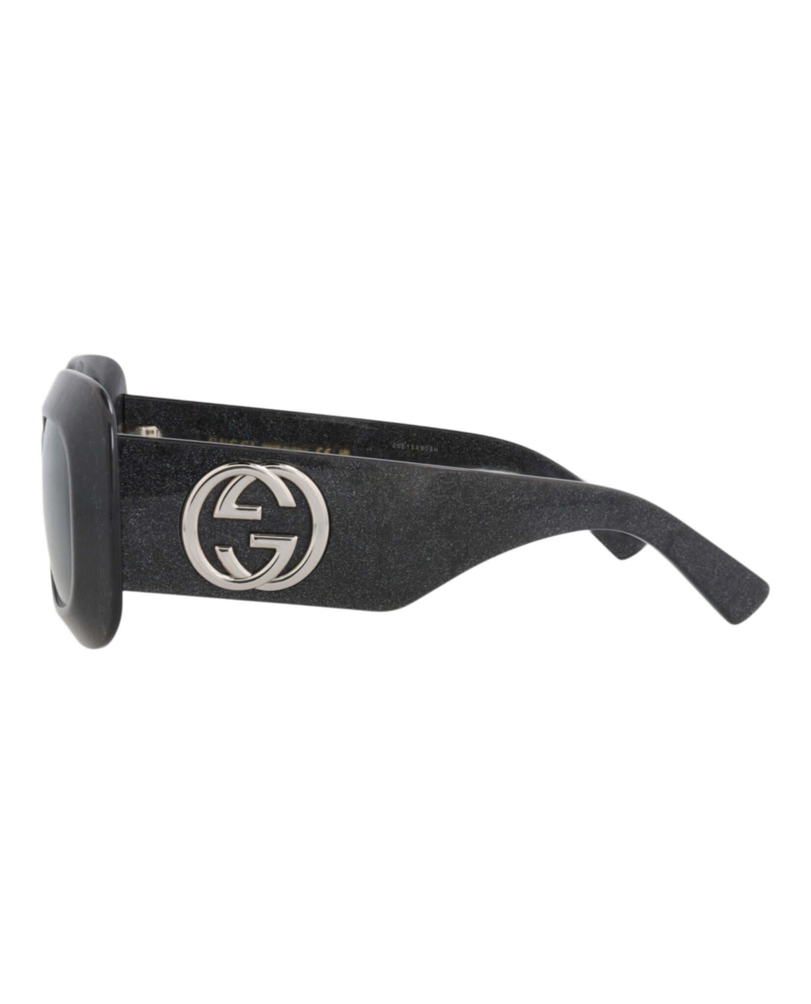 Gucci Gucci Womens Square/Rectangle Black Black Grey Fashion Designer Eyewear