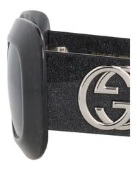 Gucci Gucci Womens Square/Rectangle Black Black Grey Fashion Designer Eyewear