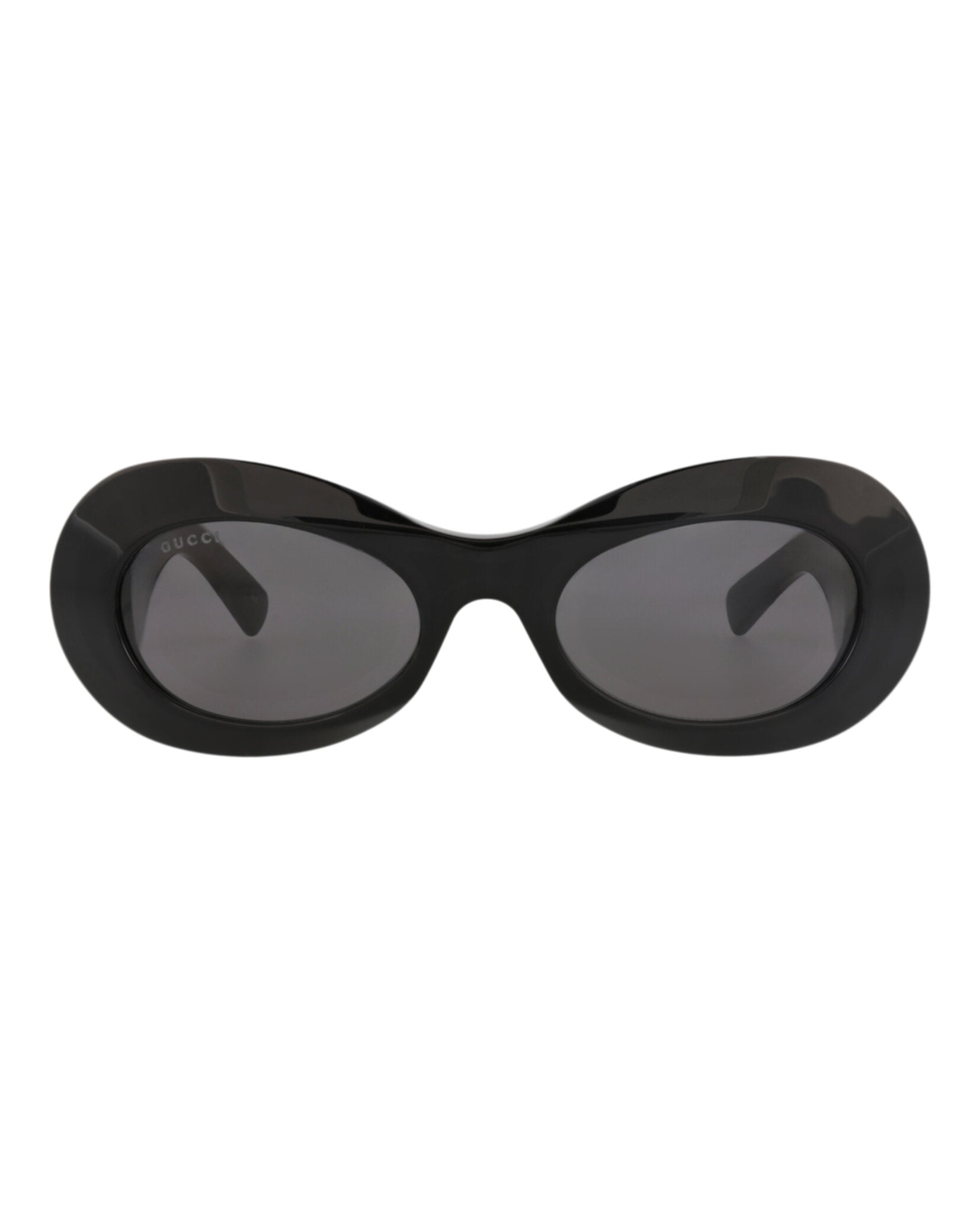 Gucci Womens Round/Oval Black Black Grey Fashion Designer Eyewear