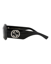 Gucci Womens Round/Oval Black Black Grey Fashion Designer Eyewear