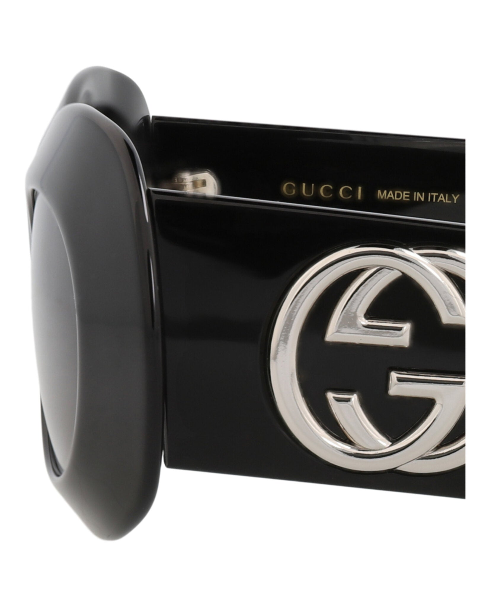 Gucci Womens Round/Oval Black Black Grey Fashion Designer Eyewear