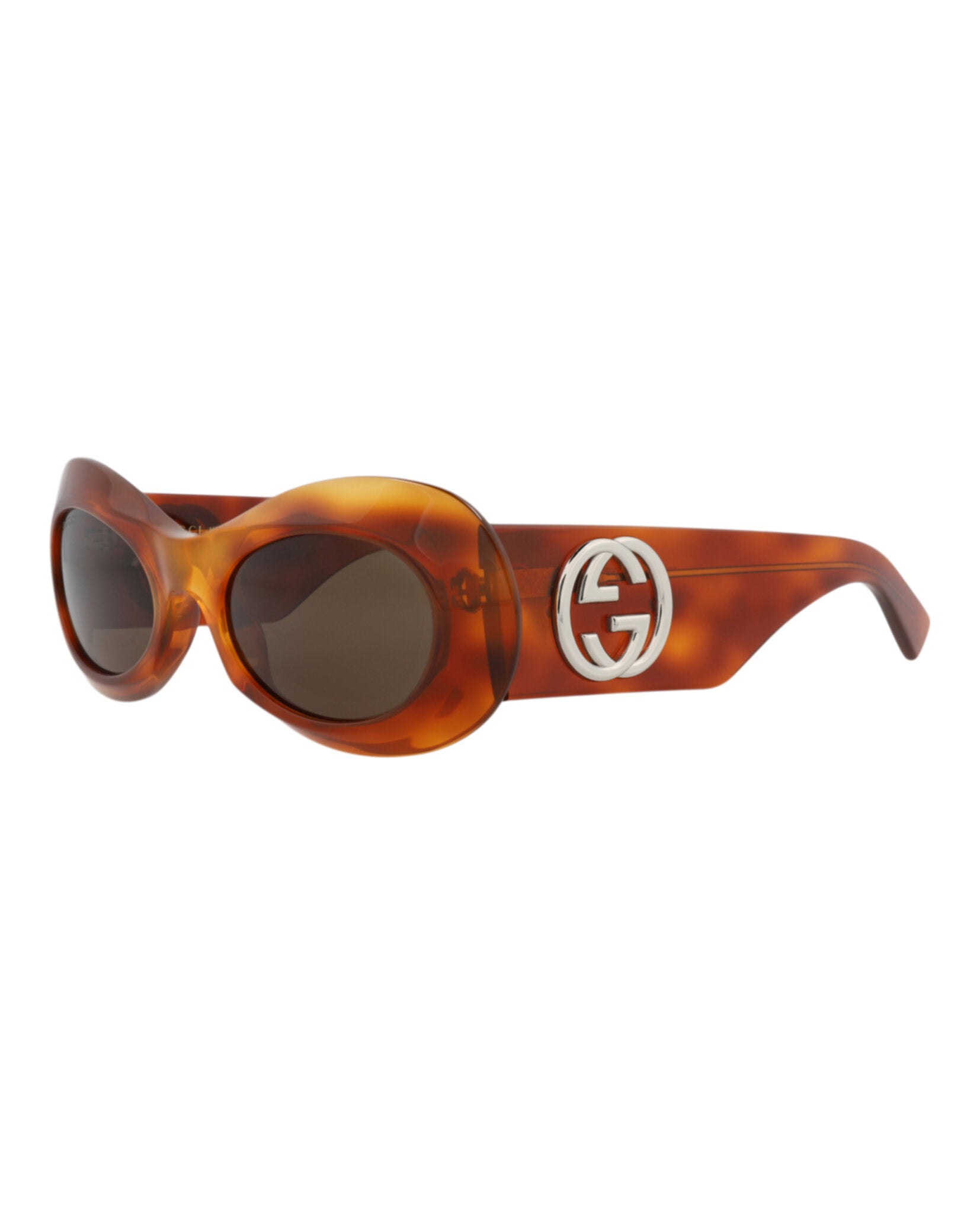Gucci Womens Round/Oval Havana Havana Brown Fashion Designer Eyewear