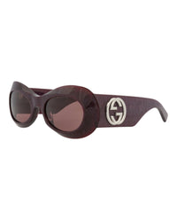 Gucci Womens Round/Oval Violet Violet Violet Fashion Designer Eyewear