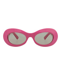 Gucci Womens Round/Oval Fuchsia Fuchsia Grey Fashion Designer Eyewear