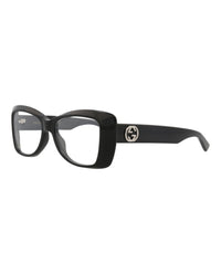 Gucci Womens Square/Rectangle Black Black Transparent Fashion Designer Eyewear