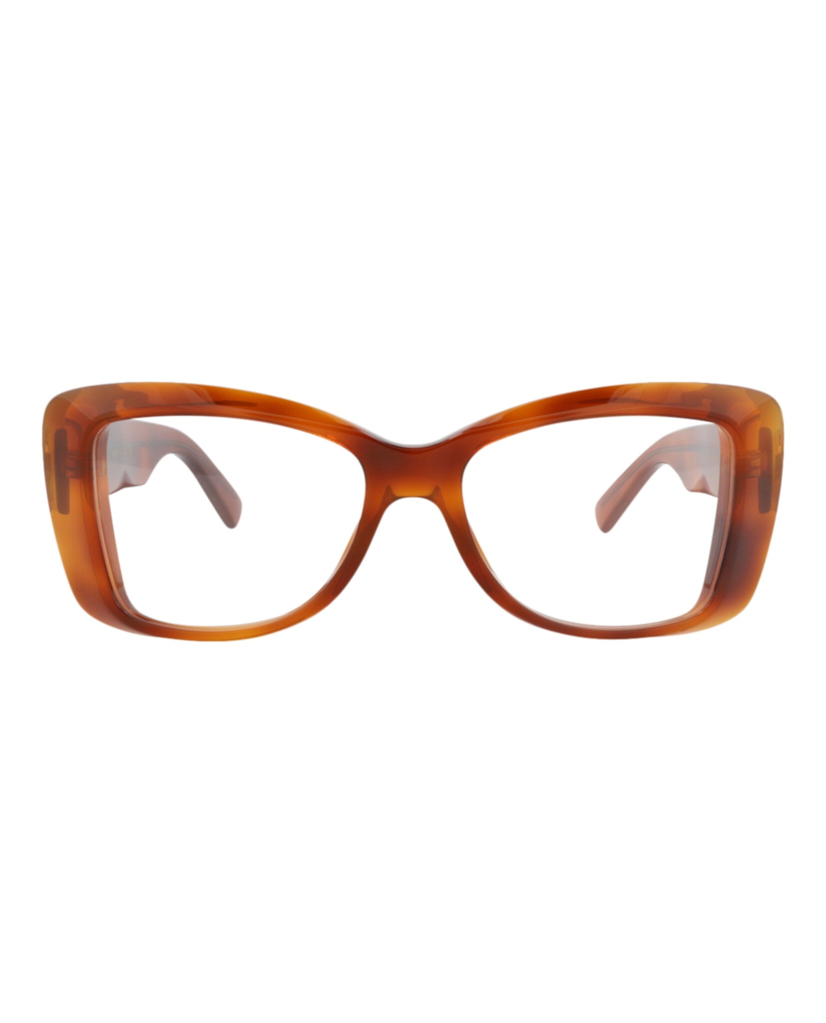 Gucci Womens Square/Rectangle Havana Havana Transparent Fashion Designer Eyewear