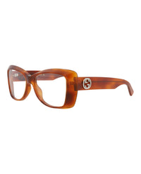 Gucci Womens Square/Rectangle Havana Havana Transparent Fashion Designer Eyewear