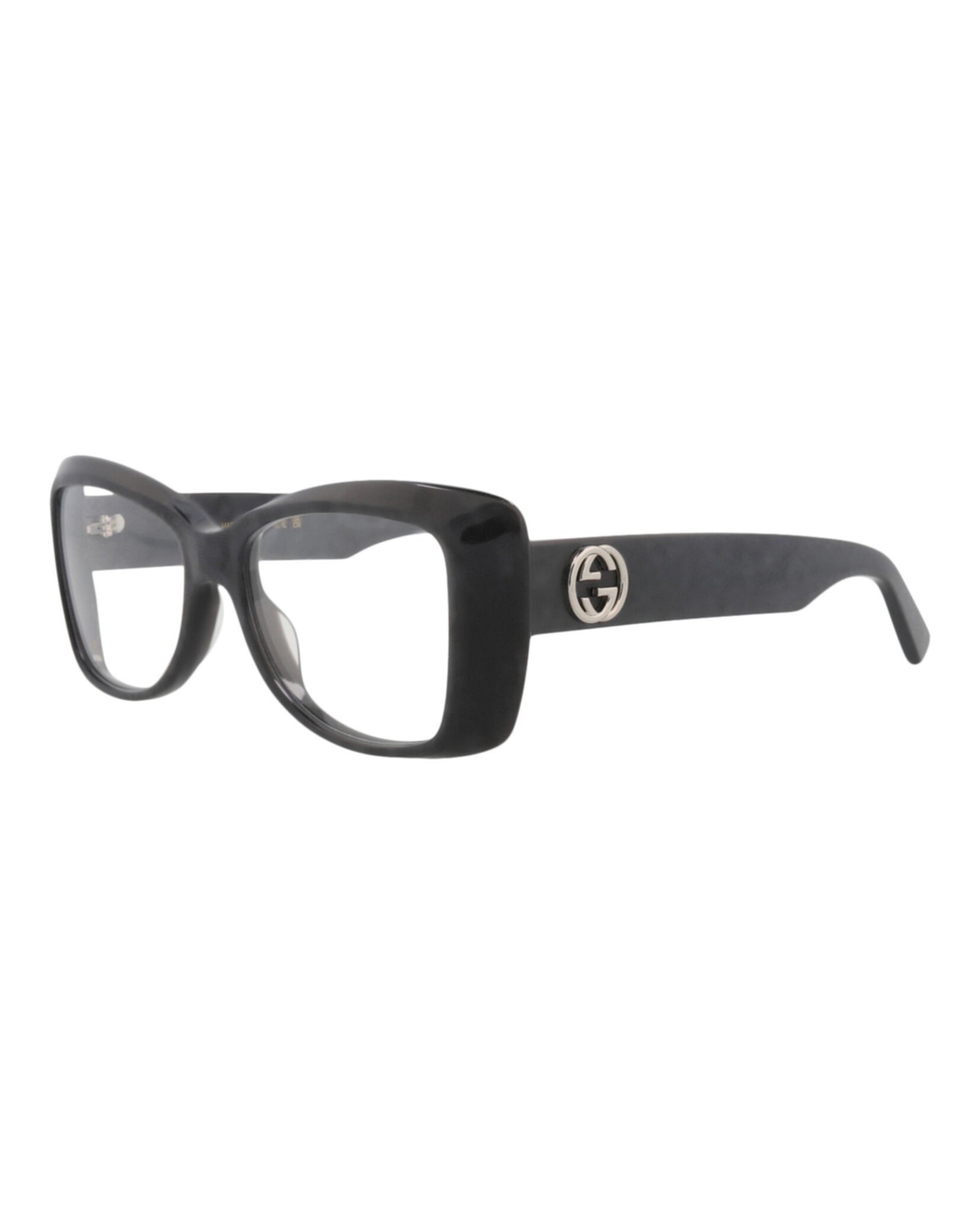 Gucci Gucci Womens Square/Rectangle Black Black Transparent Fashion Designer Eyewear