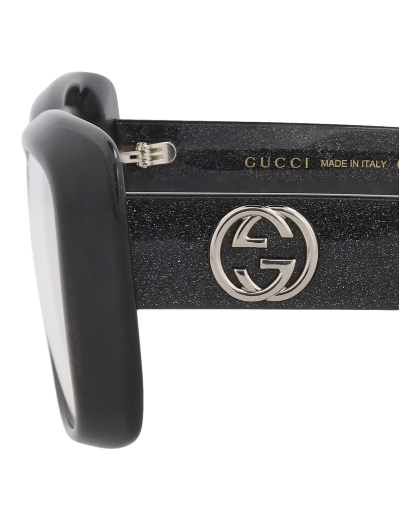 Gucci Gucci Womens Square/Rectangle Black Black Transparent Fashion Designer Eyewear