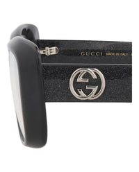 Gucci Gucci Womens Square/Rectangle Black Black Transparent Fashion Designer Eyewear
