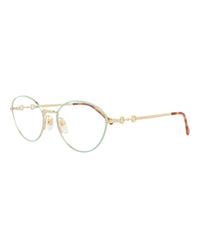 Gucci Gucci Womens Cat Eye Gold Gold Transparent Fashion Designer Eyewear