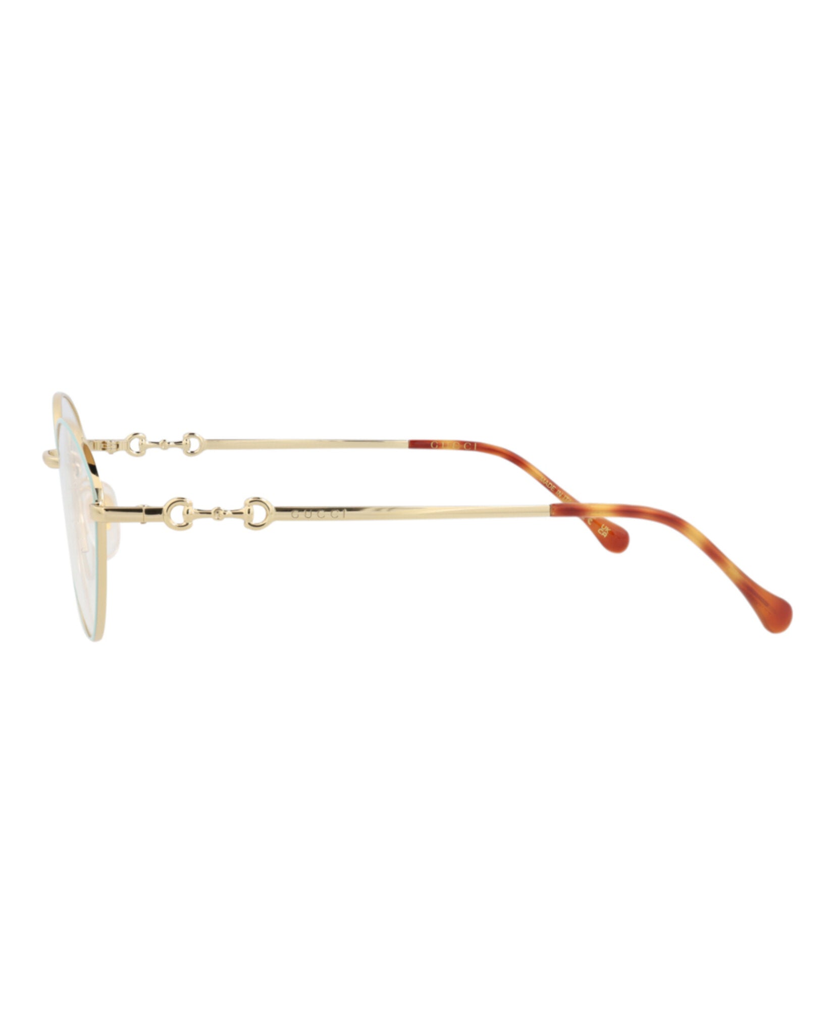 Gucci Gucci Womens Cat Eye Gold Gold Transparent Fashion Designer Eyewear