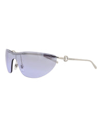 Gucci Gucci Womens Shield/Wrap Silver Silver Violet Fashion Designer Eyewear