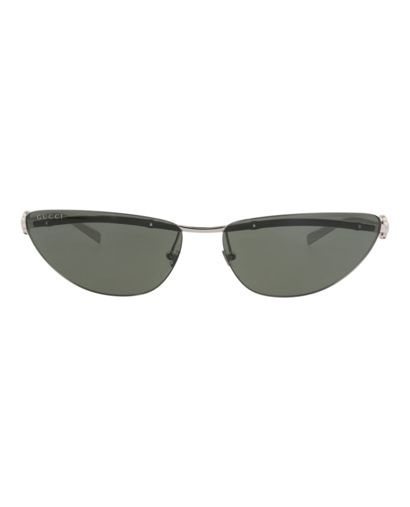 Gucci Gucci Womens Cat Eye Silver Silver Grey Fashion Designer Eyewear
