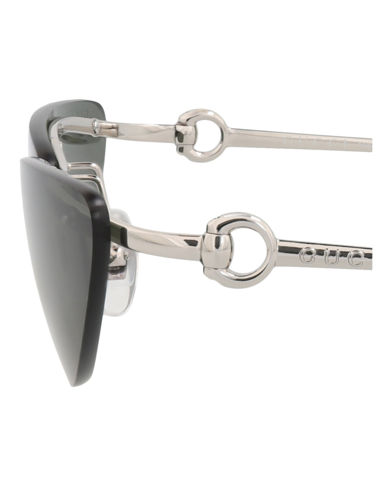 Gucci Gucci Womens Cat Eye Silver Silver Grey Fashion Designer Eyewear