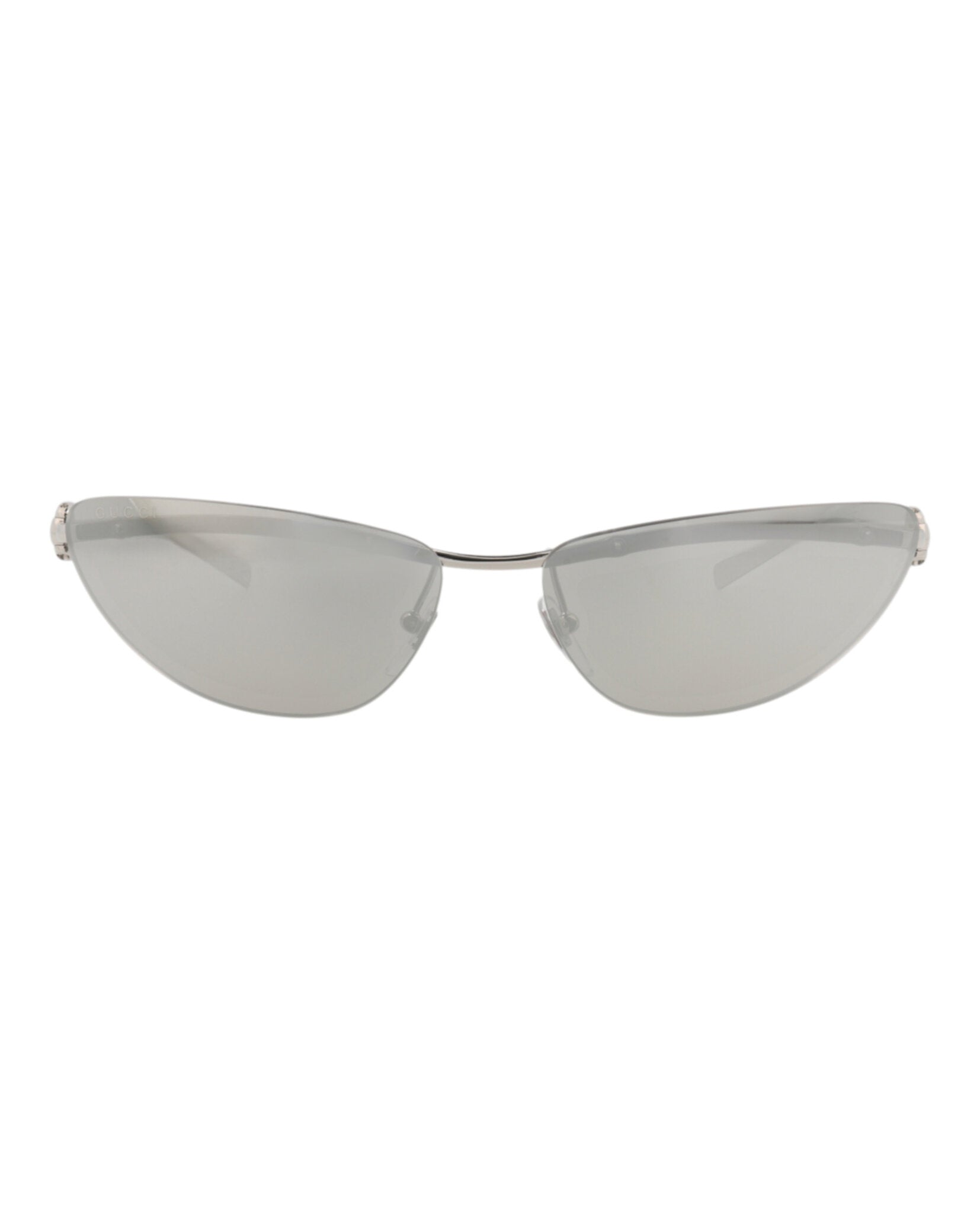 Gucci Gucci Womens Cat Eye Silver Silver Grey Fashion Designer Eyewear