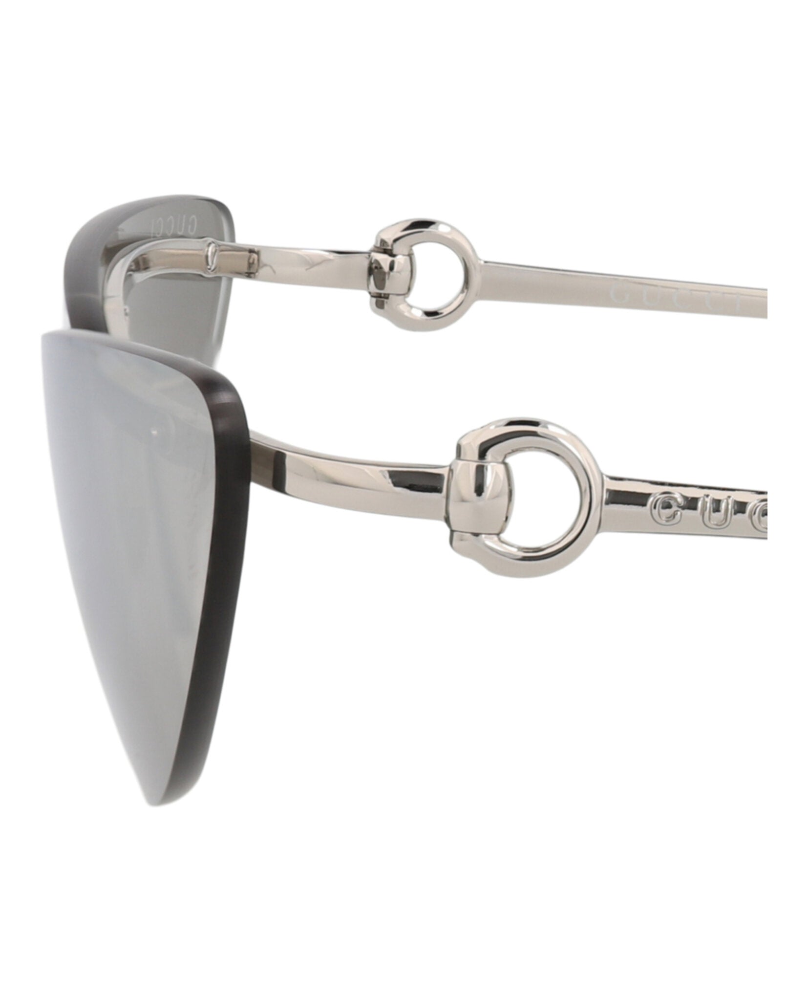 Gucci Gucci Womens Cat Eye Silver Silver Grey Fashion Designer Eyewear