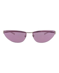 Gucci Womens Cat Eye Silver Silver Violet Fashion Designer Eyewear