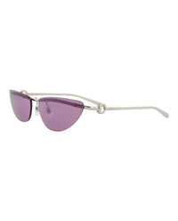 Gucci Womens Cat Eye Silver Silver Violet Fashion Designer Eyewear