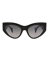 Gucci Gucci Womens Cat Eye Black Black Grey Fashion Designer Eyewear