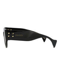 Gucci Gucci Womens Cat Eye Black Black Grey Fashion Designer Eyewear