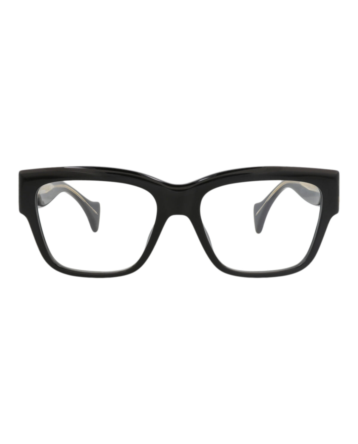 Gucci Womens Square/Rectangle Black Black Transparent Fashion Designer Eyewear