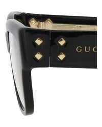 Gucci Womens Square/Rectangle Black Black Transparent Fashion Designer Eyewear