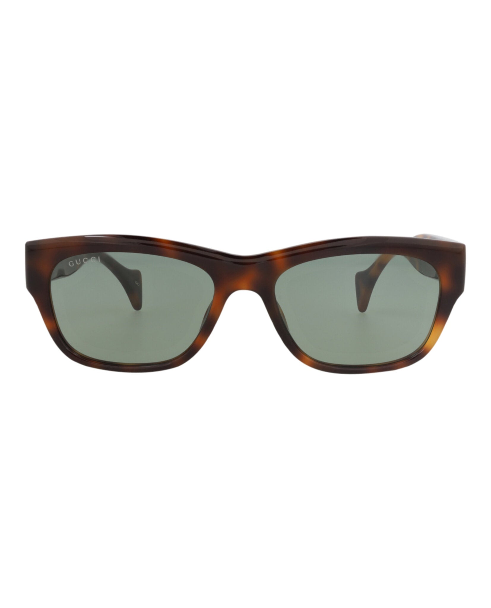 Gucci Gucci Mens Square/Rectangle Havana Havana Green Fashion Designer Eyewear