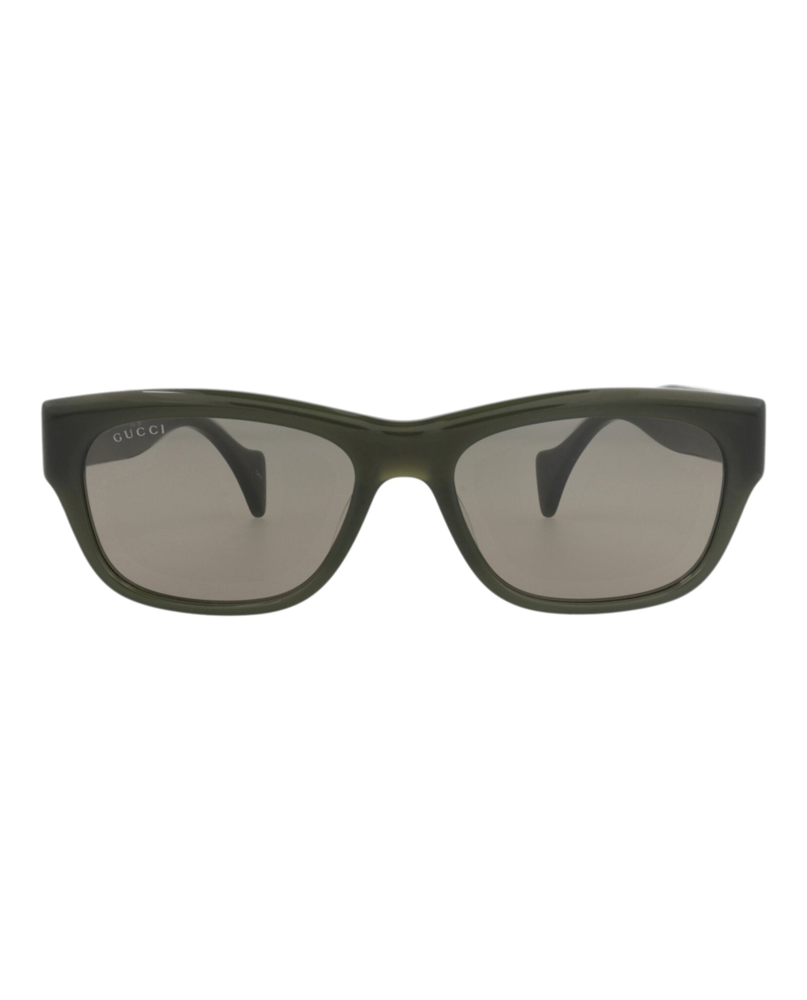 Gucci Mens Square/Rectangle Green Green Brown Fashion Designer Eyewear