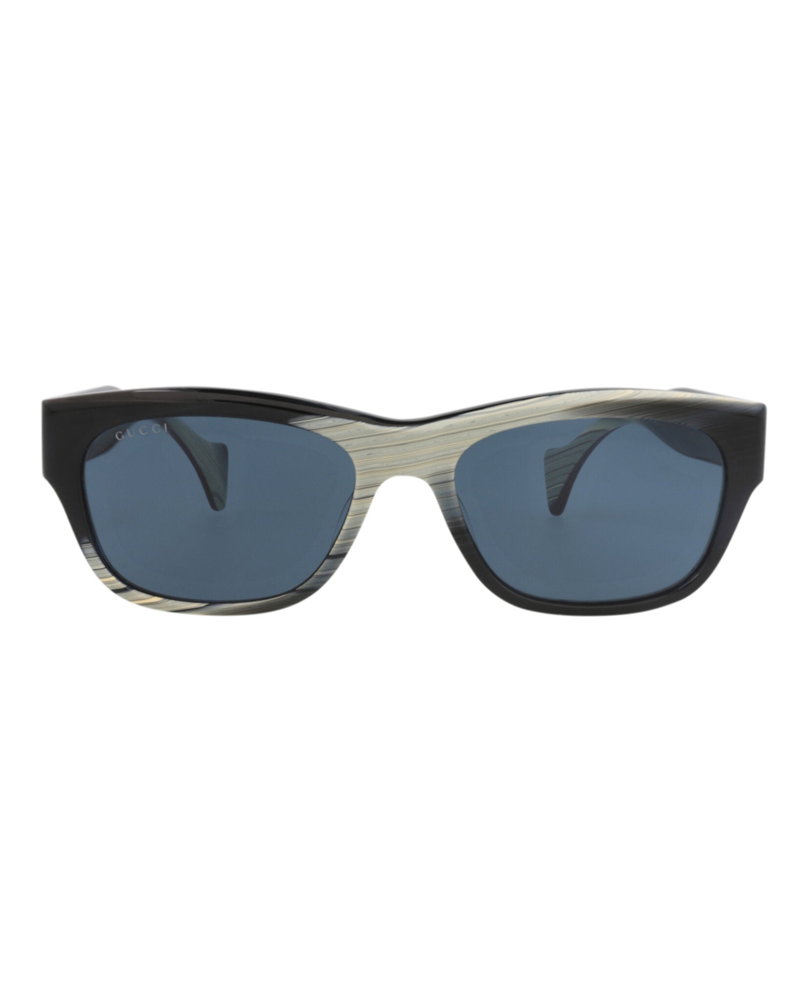 Gucci Gucci Mens Square/Rectangle Black Black Blue Fashion Designer Eyewear