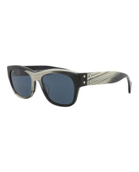 Gucci Gucci Mens Square/Rectangle Black Black Blue Fashion Designer Eyewear
