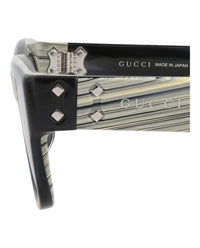 Gucci Gucci Mens Square/Rectangle Black Black Blue Fashion Designer Eyewear