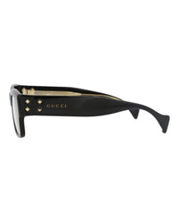 Gucci Mens Square/Rectangle Black Black Transparent Fashion Designer Eyewear