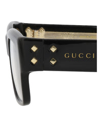 Gucci Mens Square/Rectangle Black Black Transparent Fashion Designer Eyewear